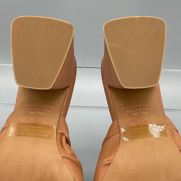 NEW Open Edit Women’s Cora Block Heel Mules Tan Size 5M - Picture 9 of 10